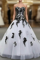 Weitese Formal WomenS Dresses Strapless Beautiful White And Black Long Semi Formal Prom Dress Ball Gown Wedding Dress Semi Formal Prom Clothing